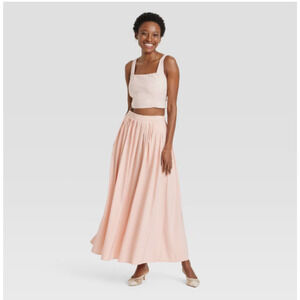 NEW A New Day Voluminous Maxi Skirt Peach Sz 3X